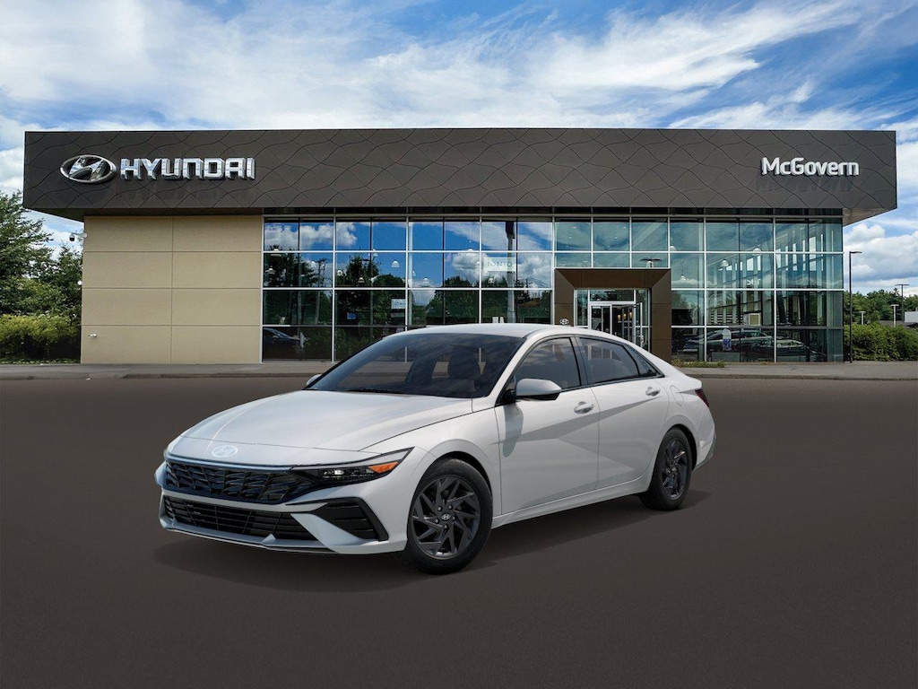 New 2026 Hyundai Elantra Hybrid Blue Sedan