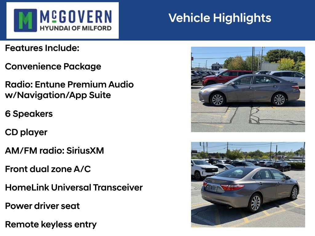 Used 2015 Toyota Camry XLE Sedan