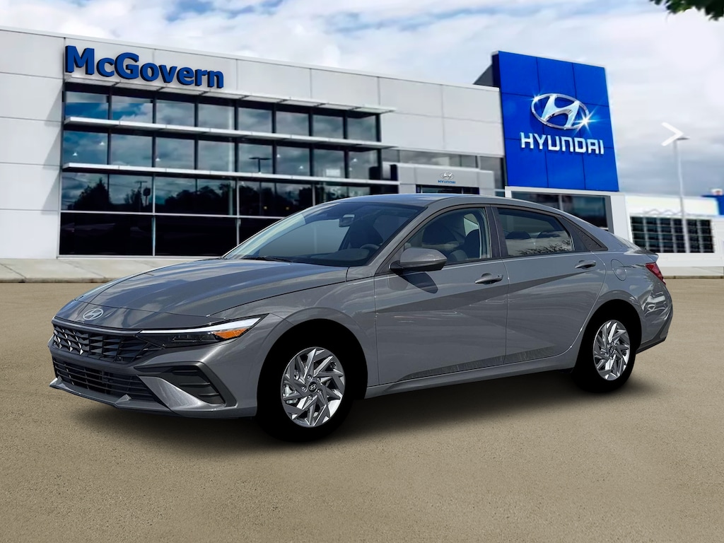 New 2026 Hyundai Elantra Hybrid Blue Sedan