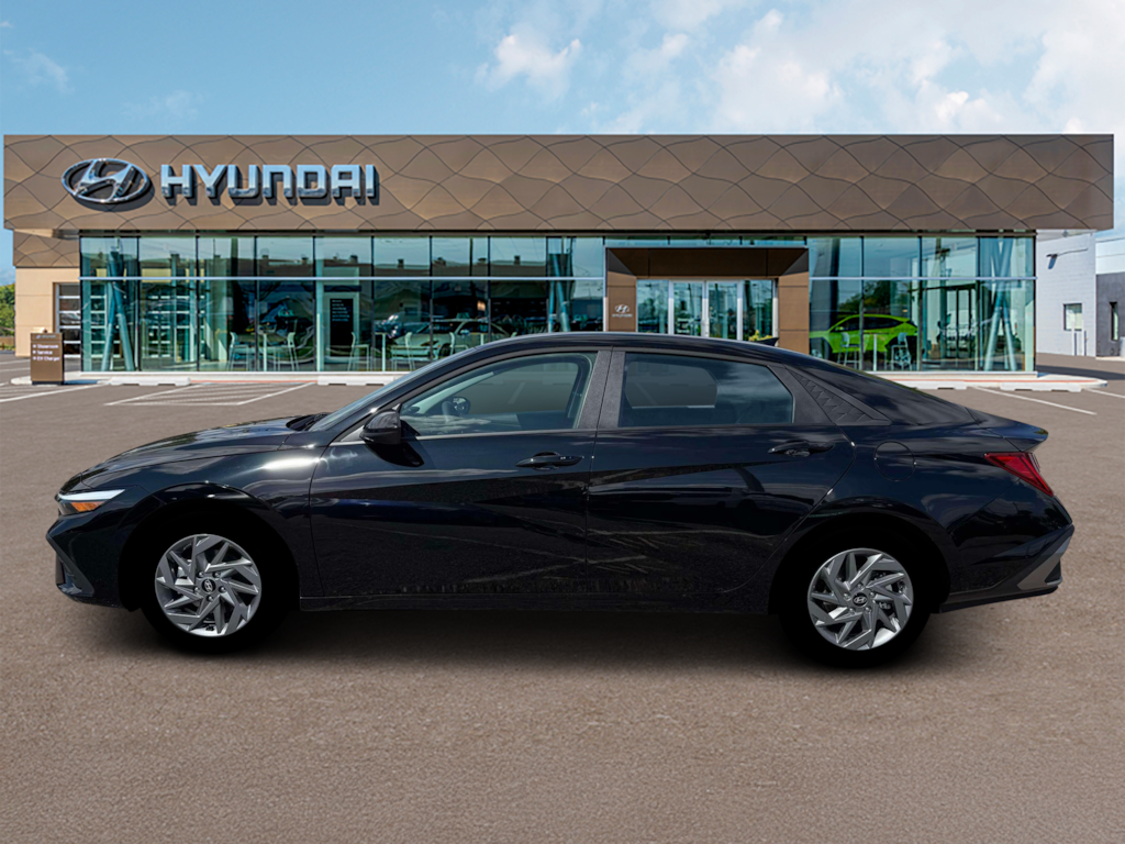 New 2026 Hyundai Elantra Hybrid Blue Sedan