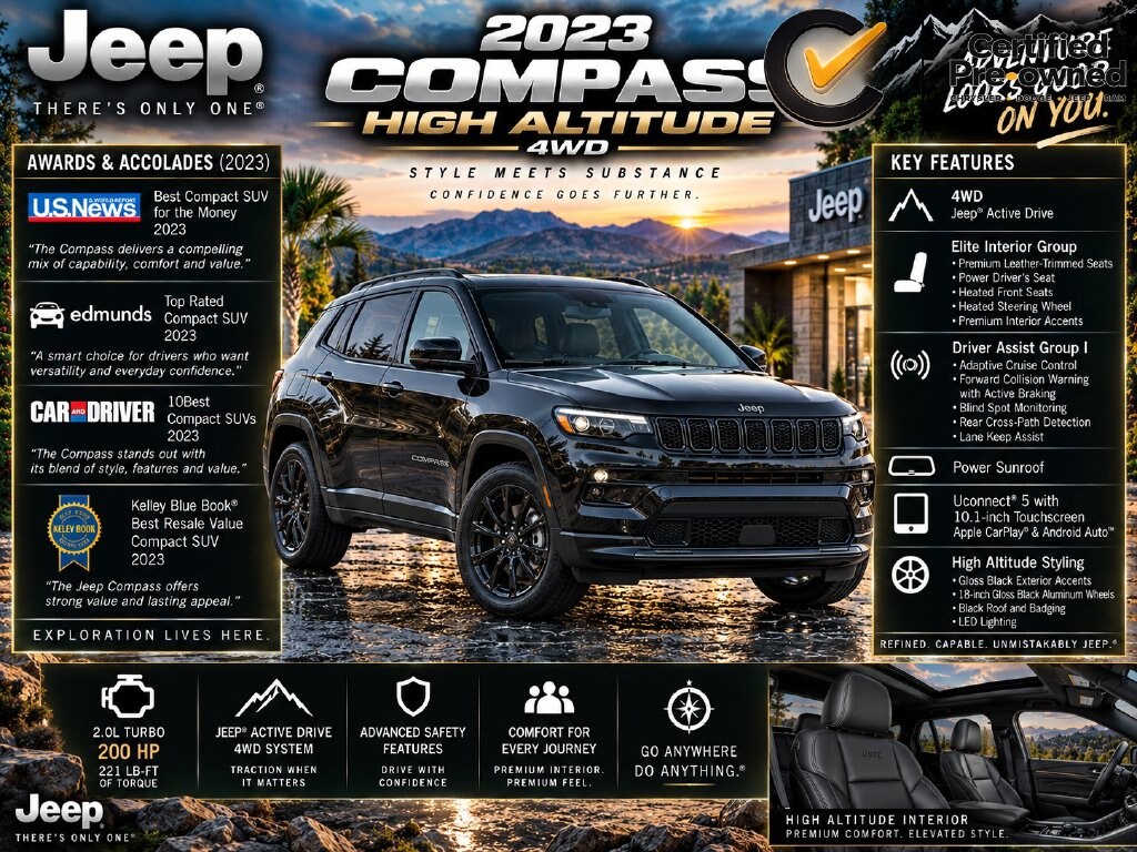 Certified 2023 Jeep Compass High Altitude SUV