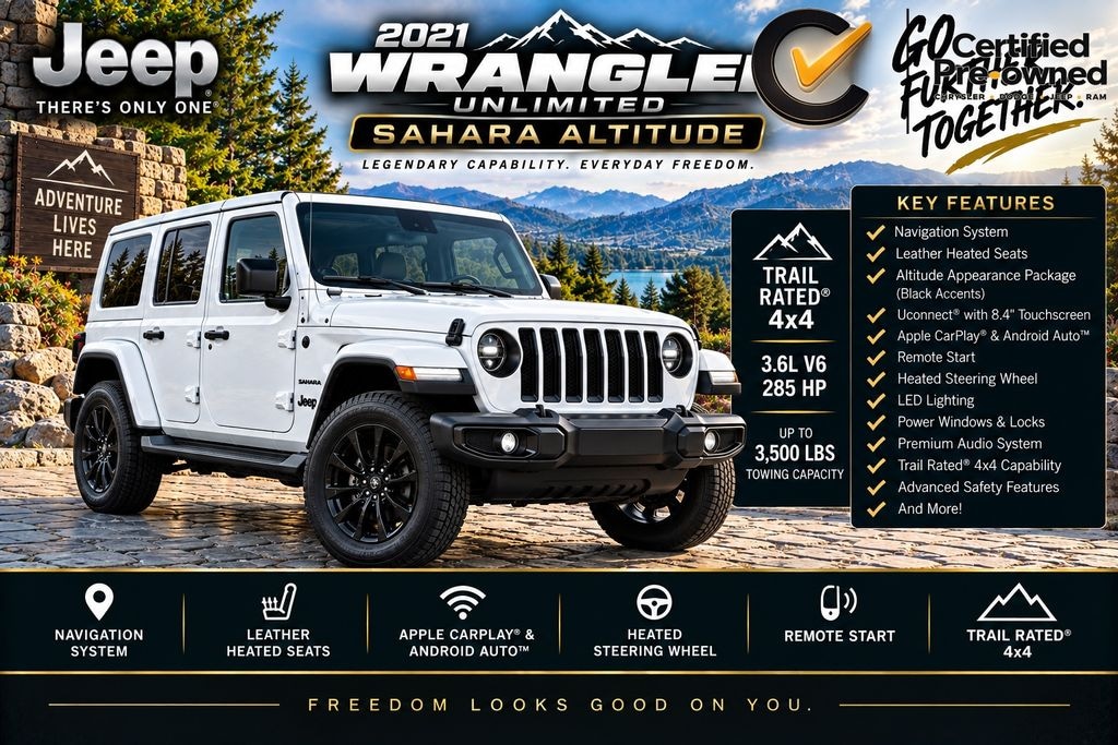 Certified 2021 Jeep Wrangler Unlimited Sahara Altitude SUV