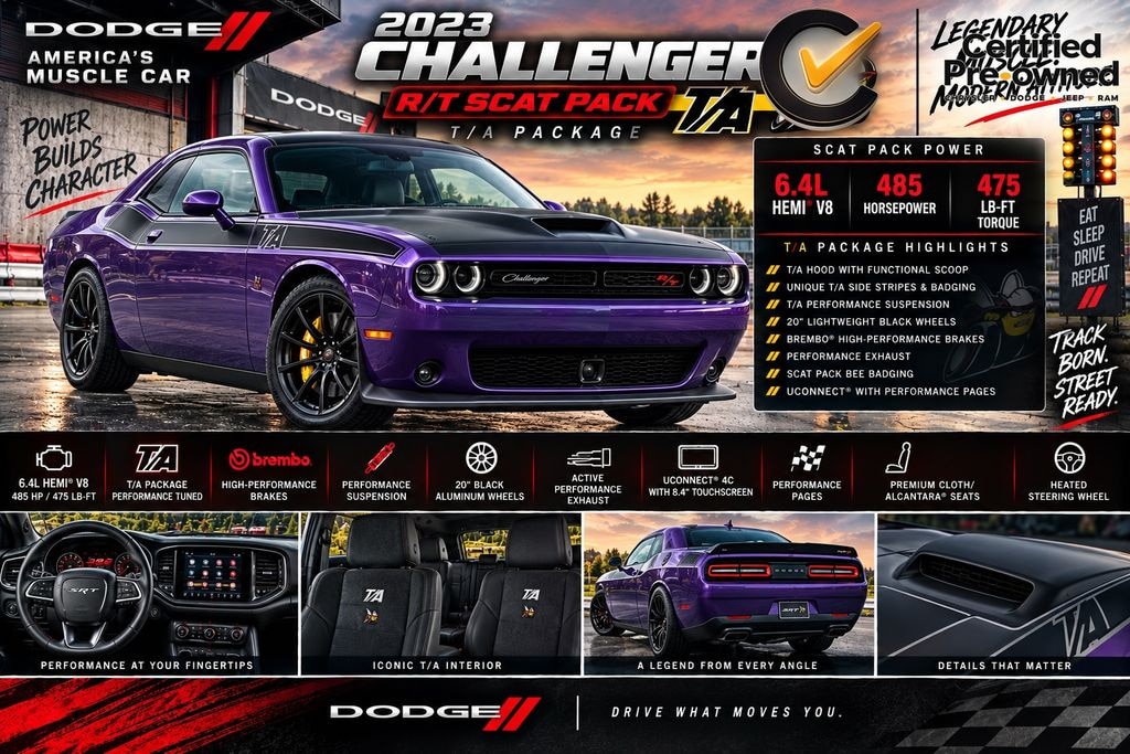 Certified 2023 Dodge Challenger R/T Scat Pack Coupe