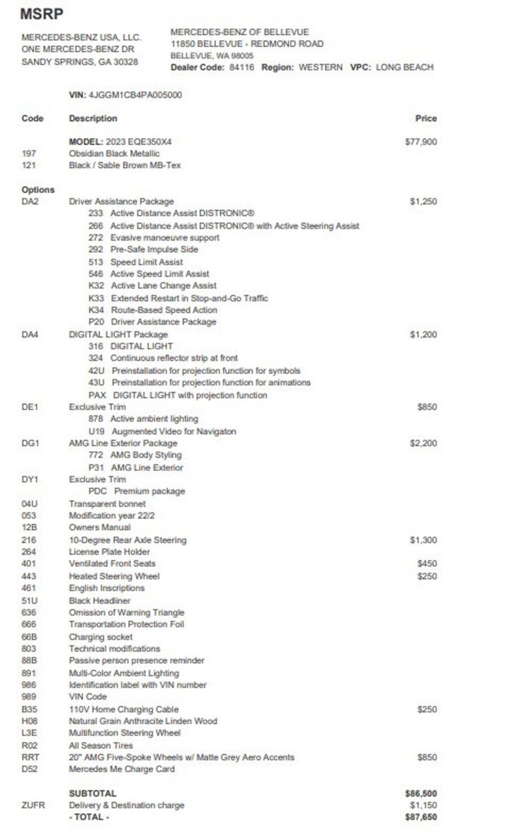 Certified 2023 Mercedes-Benz EQE SUV