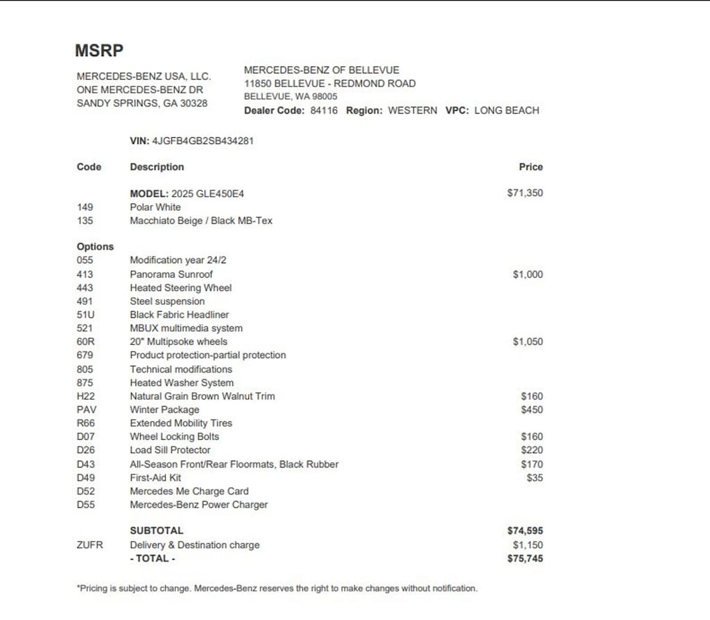 Certified 2025 Mercedes-Benz GLE 4MATIC SUV