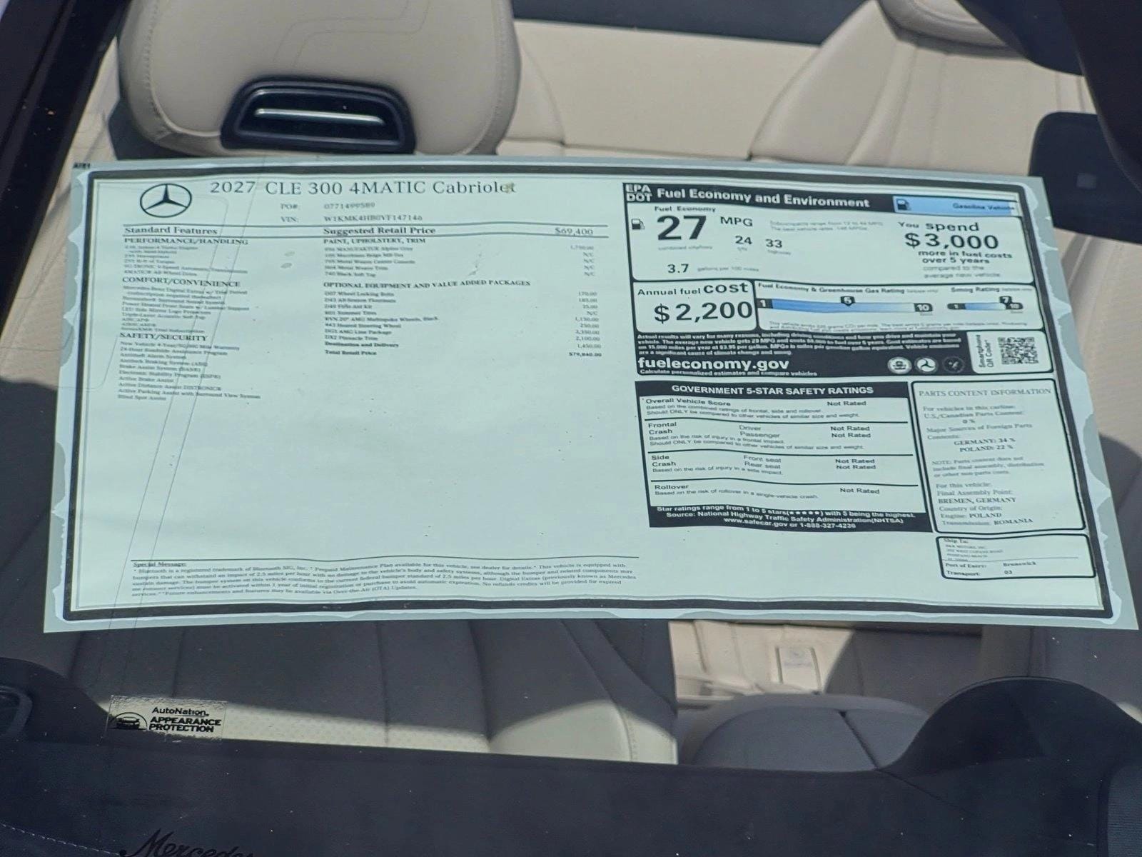 2027 CLE 300 4MATIC Cabriolet, photo 17 of 17