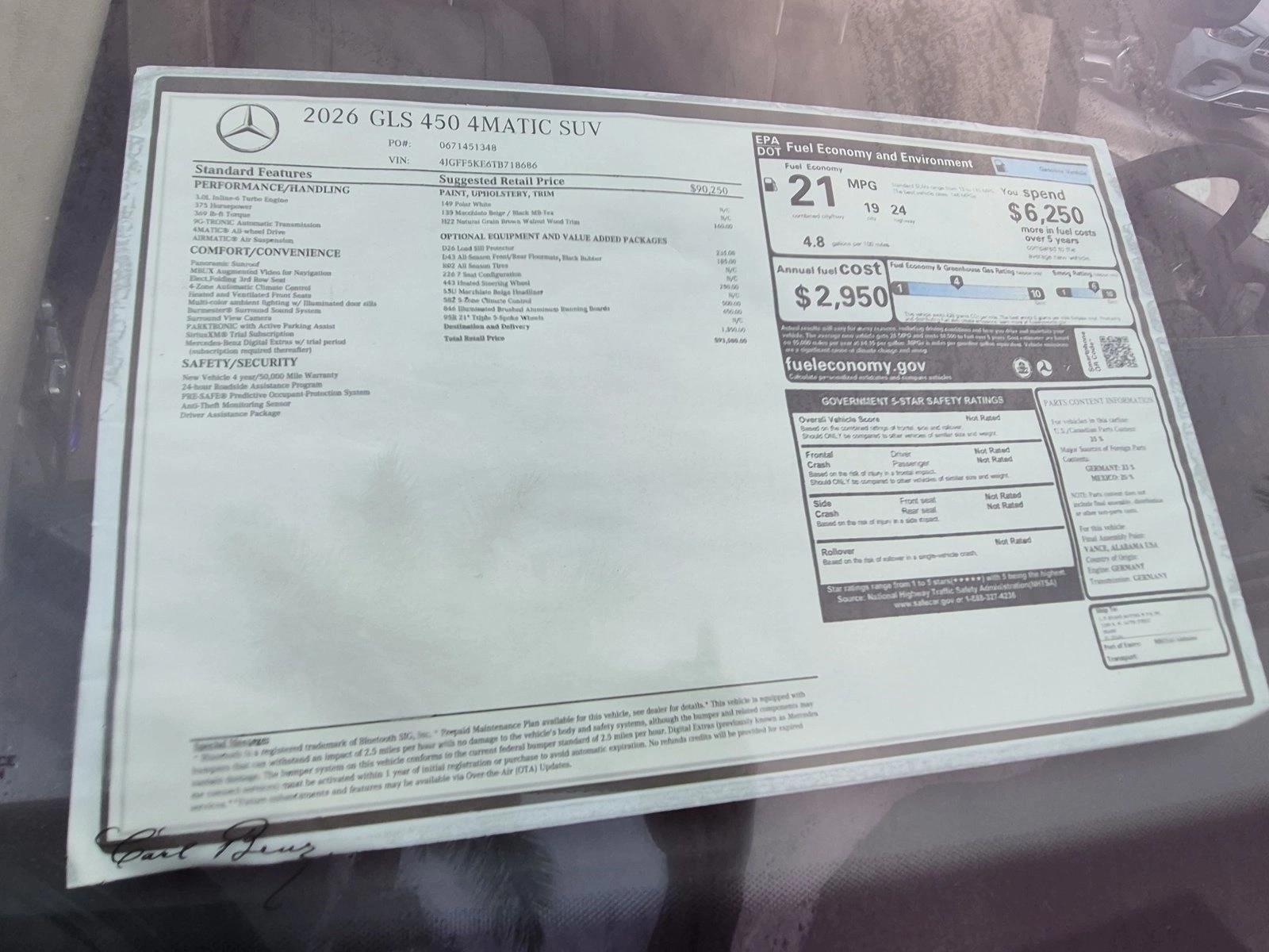 2026 GLS 450 4MATIC, photo 16 of 16