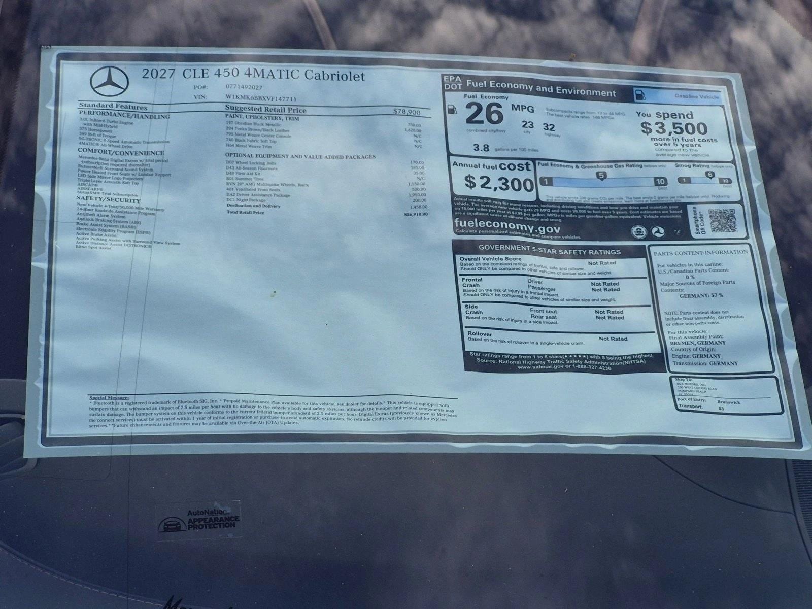 2027 CLE 450 4MATIC Cabriolet, photo 17 of 17