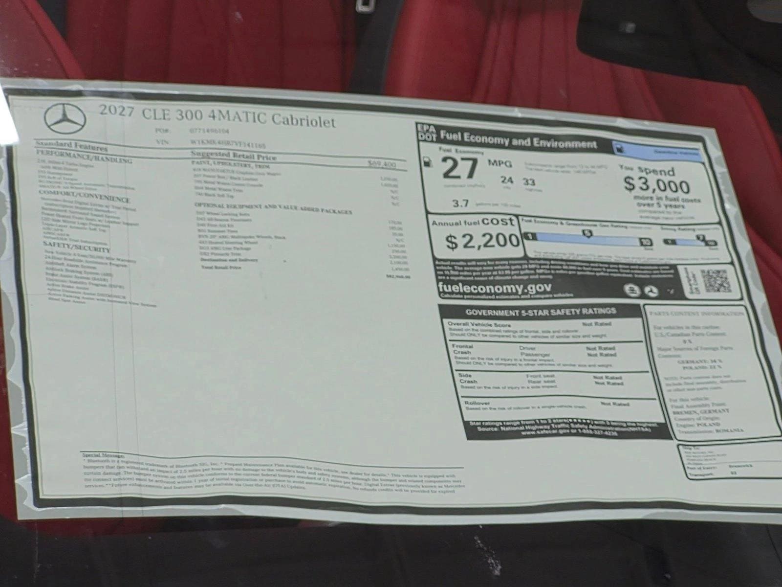 2027 CLE 300 4MATIC Cabriolet, photo 17 of 17