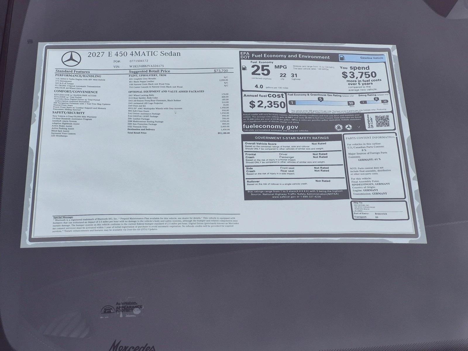 2027 E 450 4MATIC, photo 17 of 17