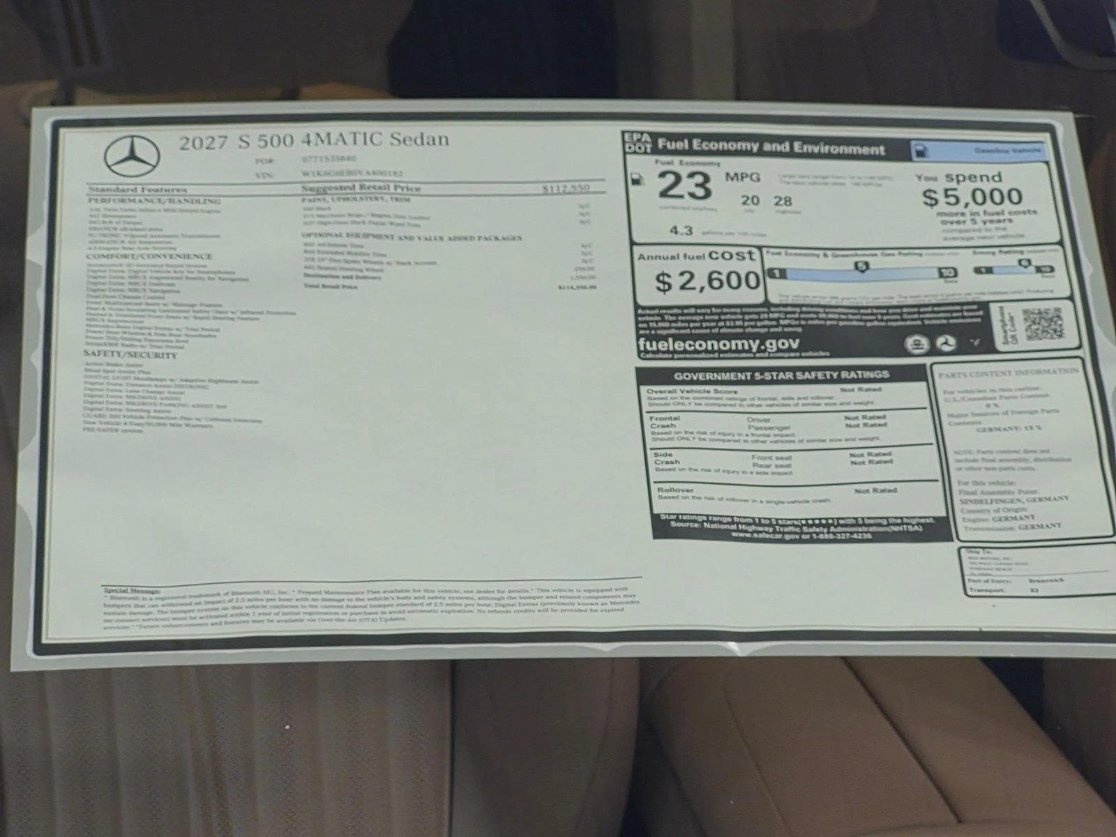 2027 S 500 4MATIC, photo 17 of 17