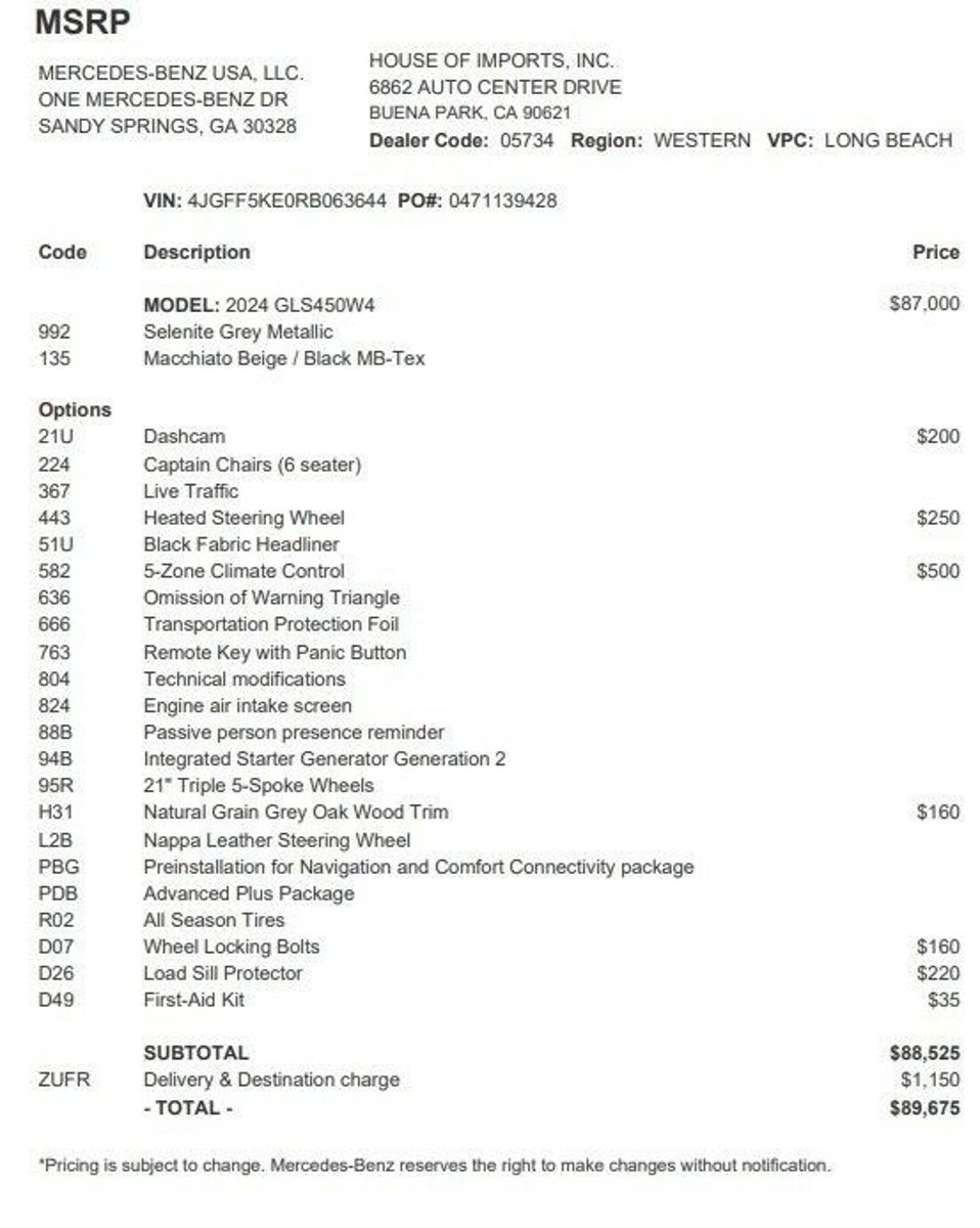 Certified 2024 Mercedes-Benz GLS 4MATIC SUV