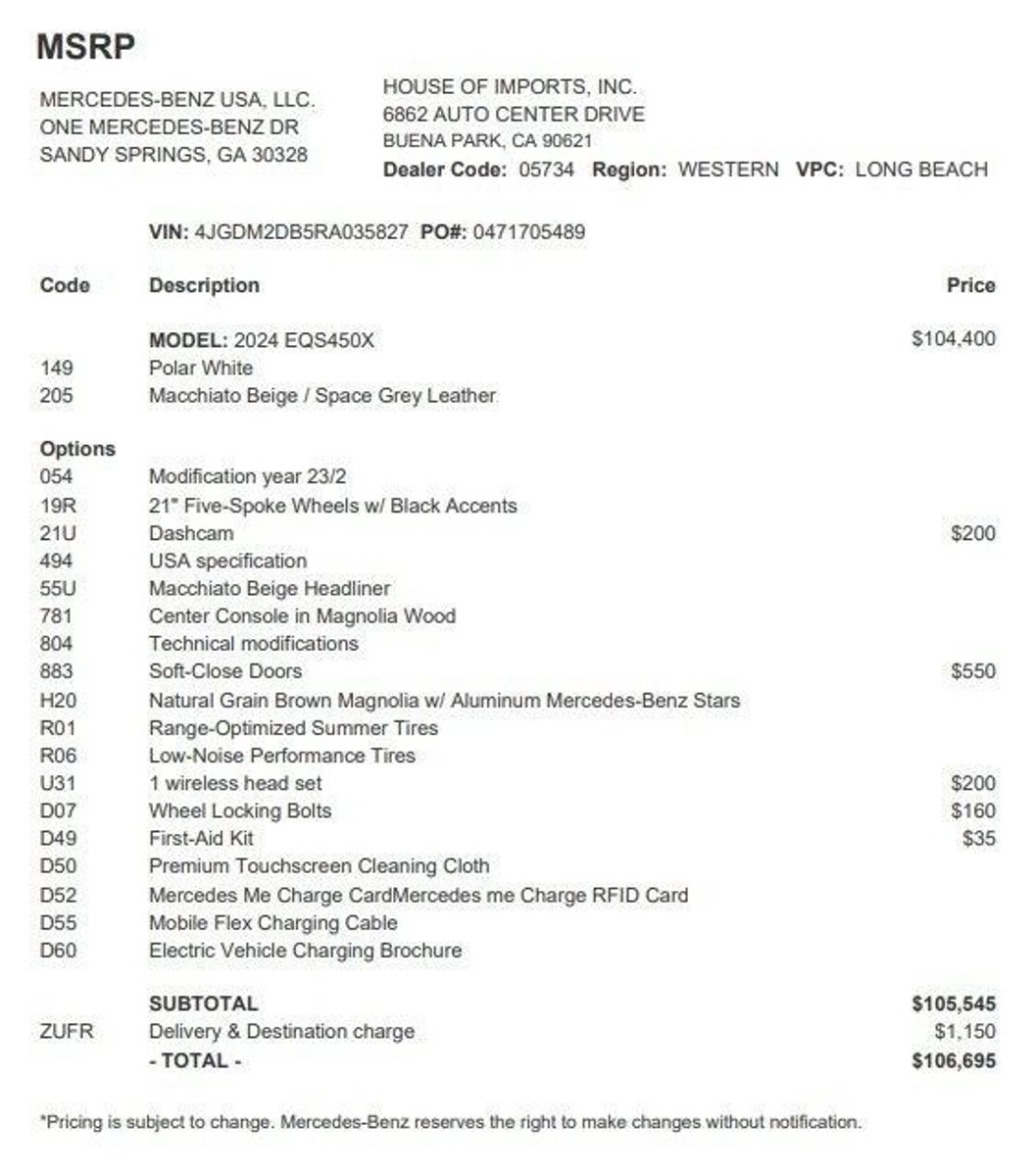 Certified 2024 Mercedes-Benz EQS SUV