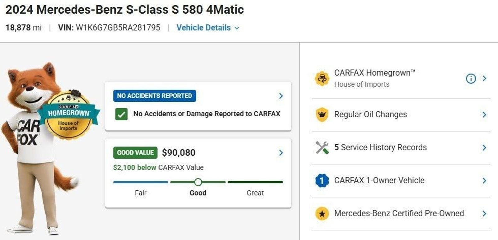 Certified 2024 Mercedes-Benz S-Class S 580 4MATIC Sedan