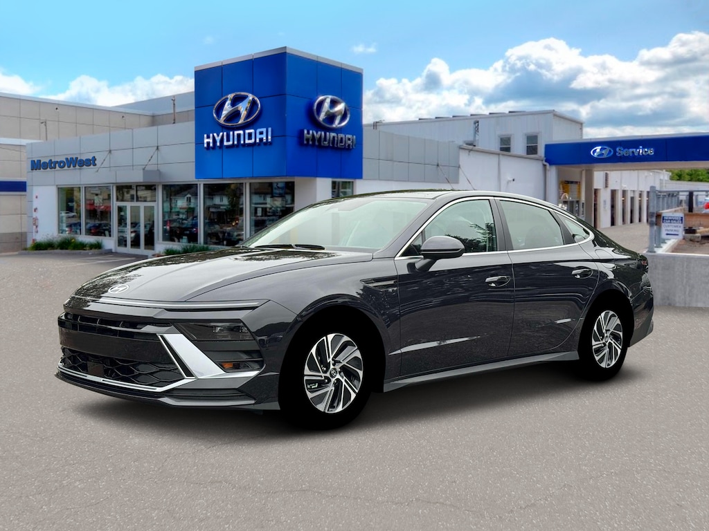 New 2026 Hyundai Sonata Hybrid Blue Sedan