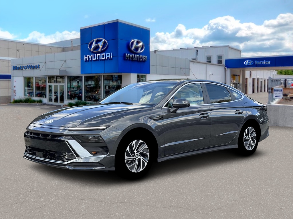 New 2026 Hyundai Sonata Hybrid Blue Sedan