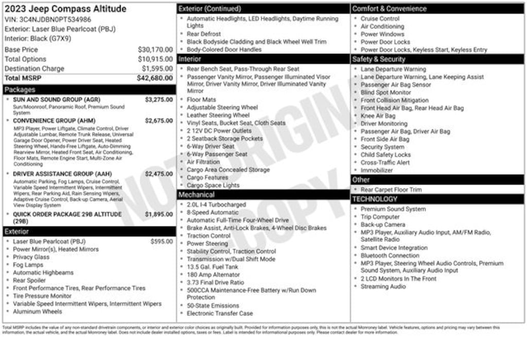 Used 2023 Jeep Compass Latitude SUV
