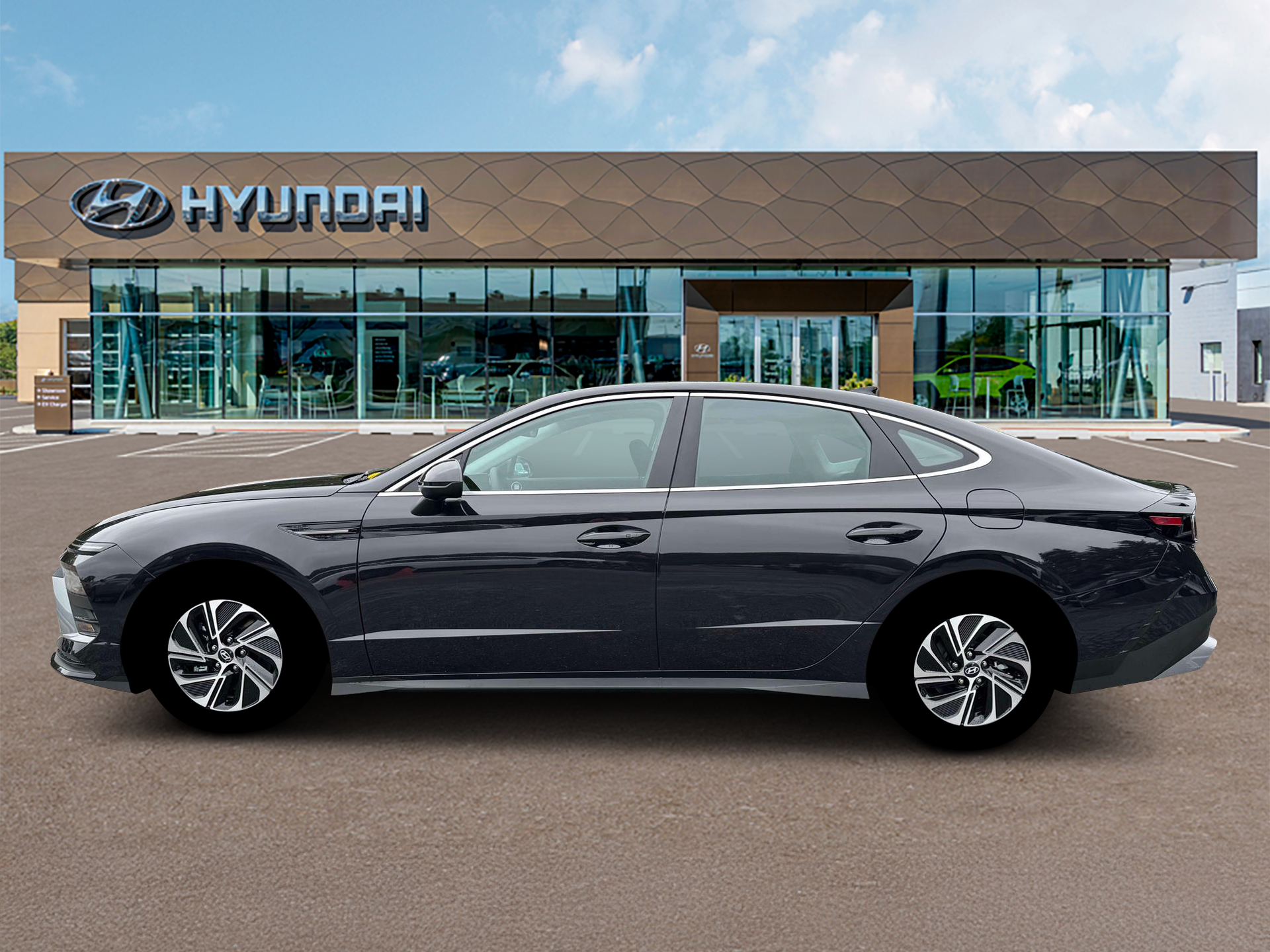 New 2026 Hyundai Sonata Hybrid Blue Sedan