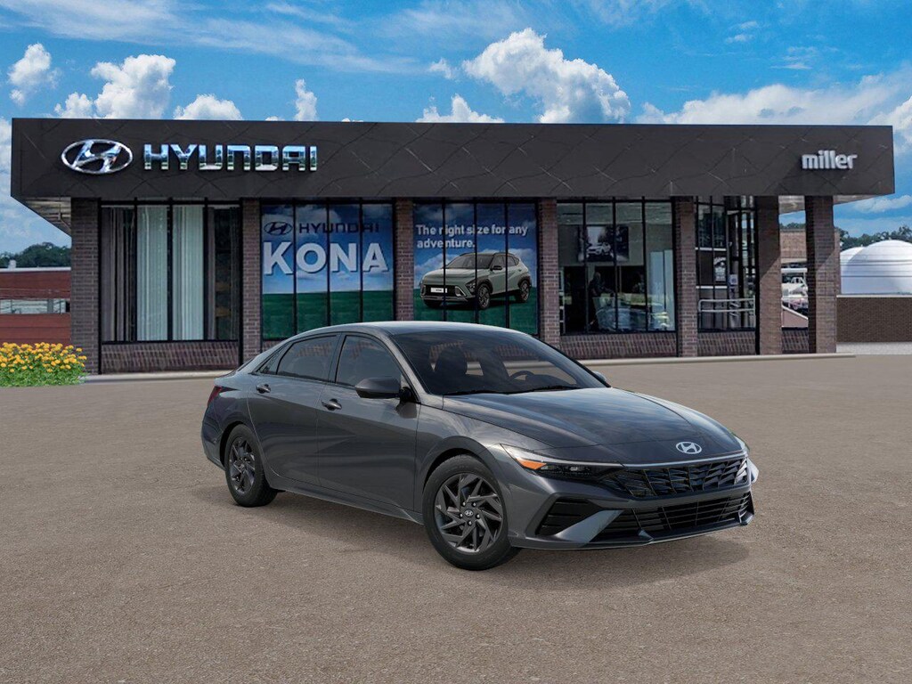 New 2026 Hyundai Elantra Hybrid Blue Sedan