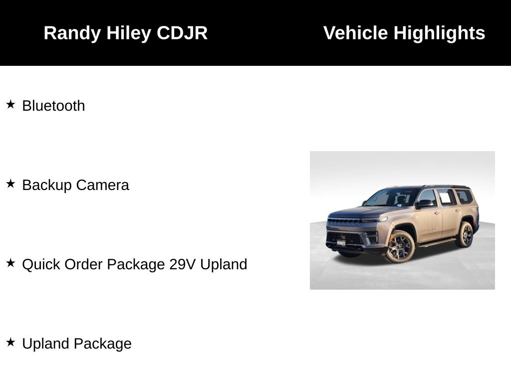 New 2026 Jeep Grand Wagoneer UPLAND 4X4 Sport Utility