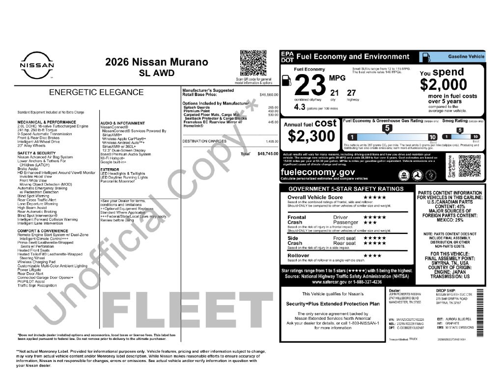 Certified 2026 Nissan Murano SL SUV