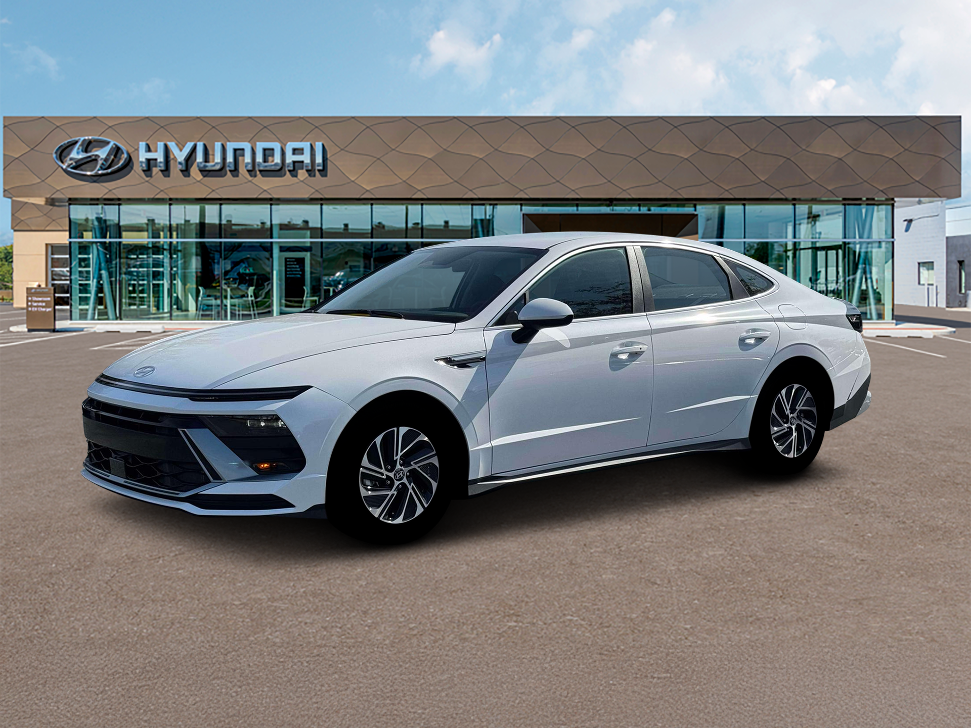 New 2026 Hyundai Sonata Hybrid Blue Sedan