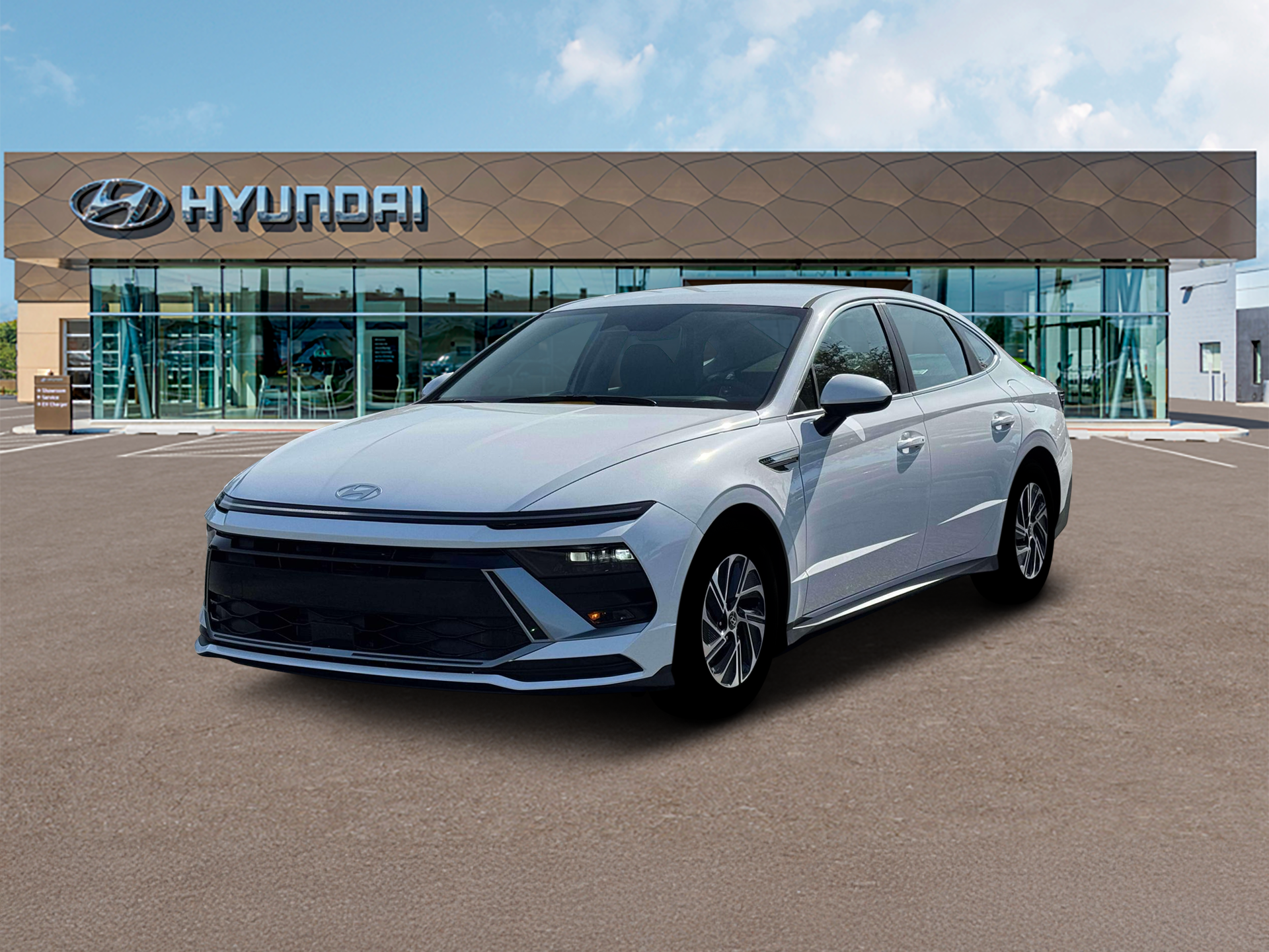 New 2026 Hyundai Sonata Hybrid Blue Sedan