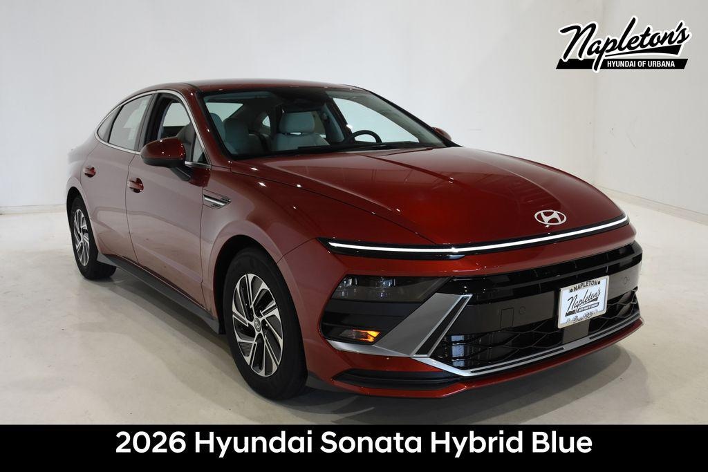 New 2026 Hyundai Sonata Hybrid Blue Sedan
