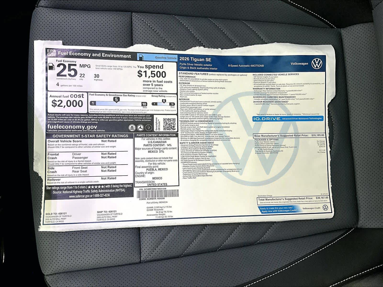 2026 Volkswagen Tiguan SE - Photo 35