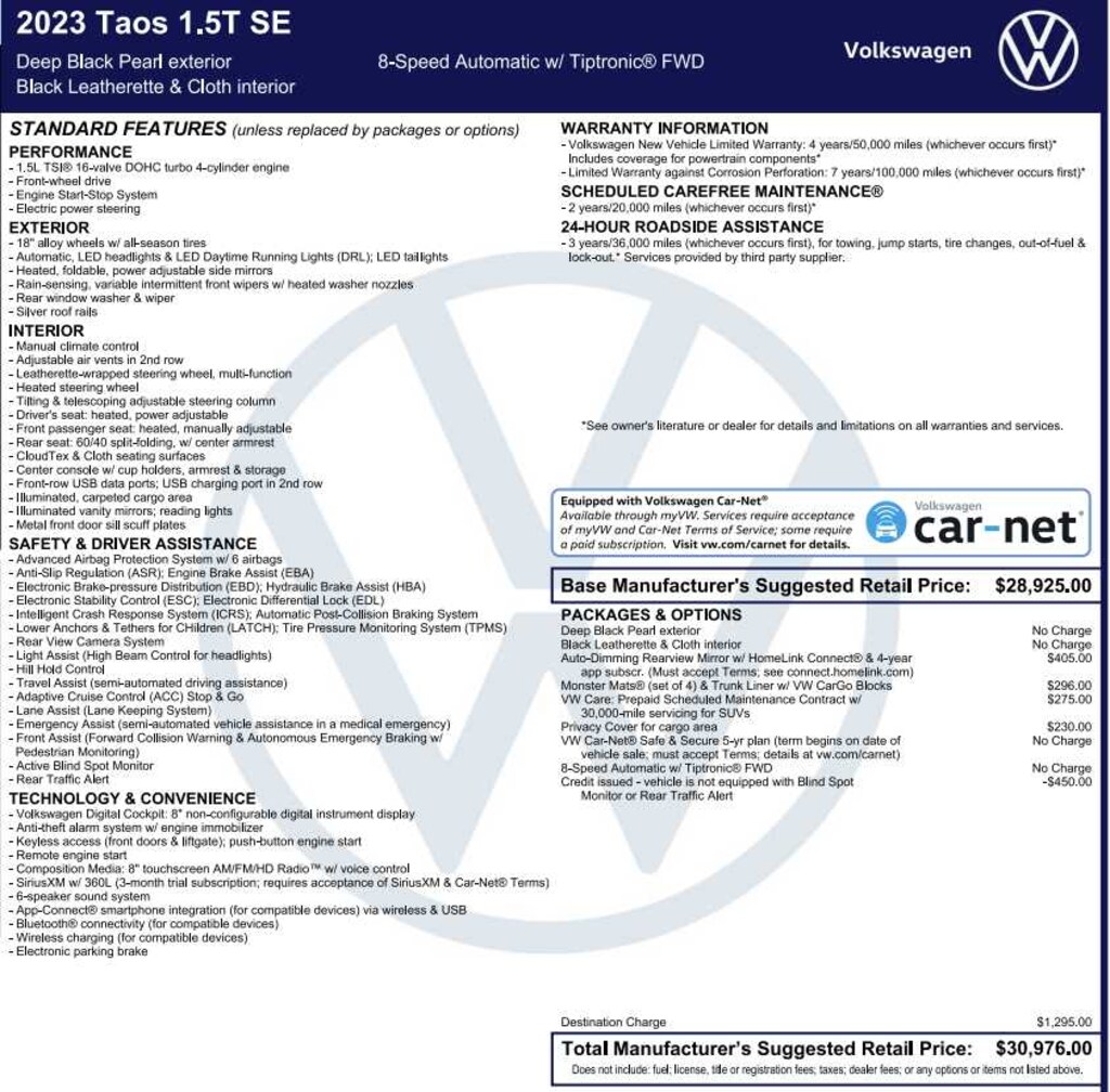 Used 2023 Volkswagen Taos SE FWD