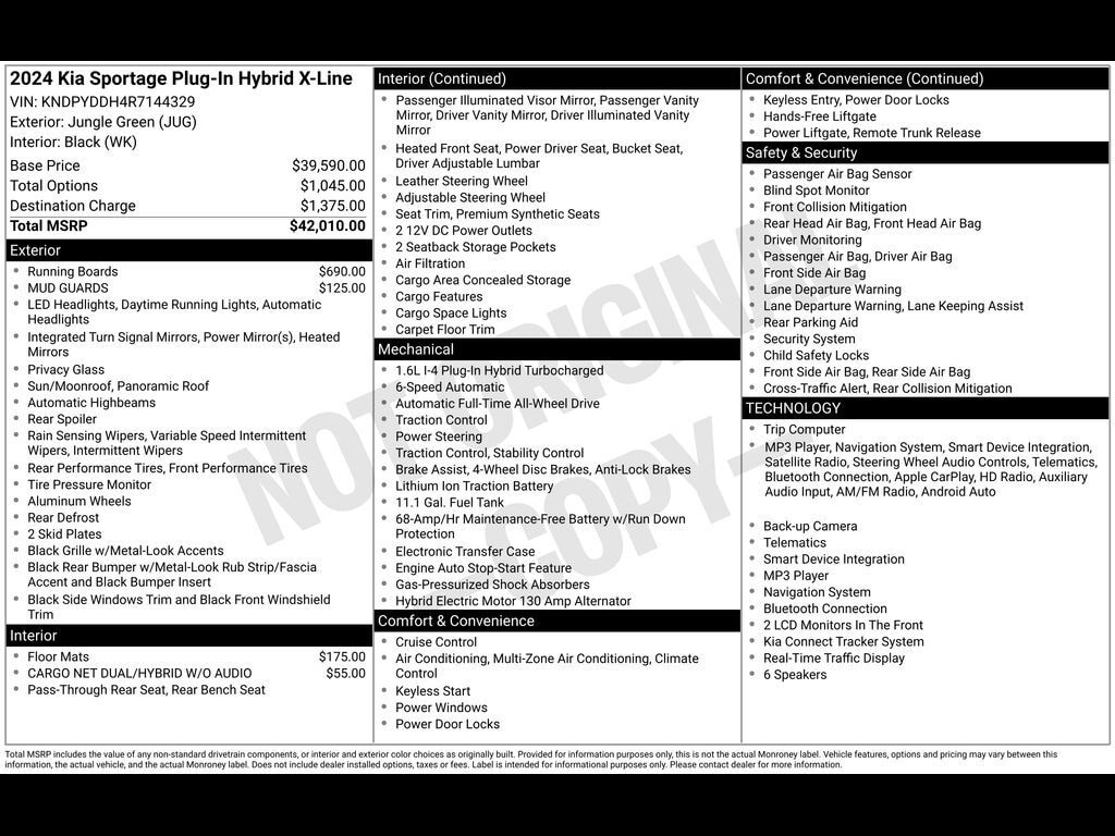 Certified 2024 Kia Sportage Plug-In Hybrid X-Line SUV