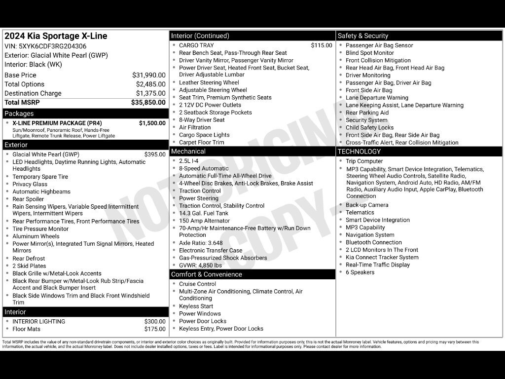 Certified 2024 Kia Sportage X-Line SUV