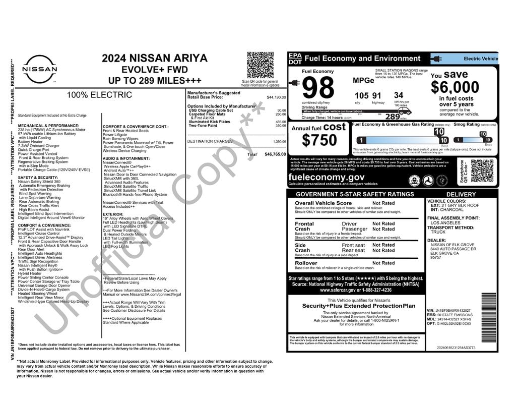 Certified 2024 Nissan Ariya Evolve+ SUV