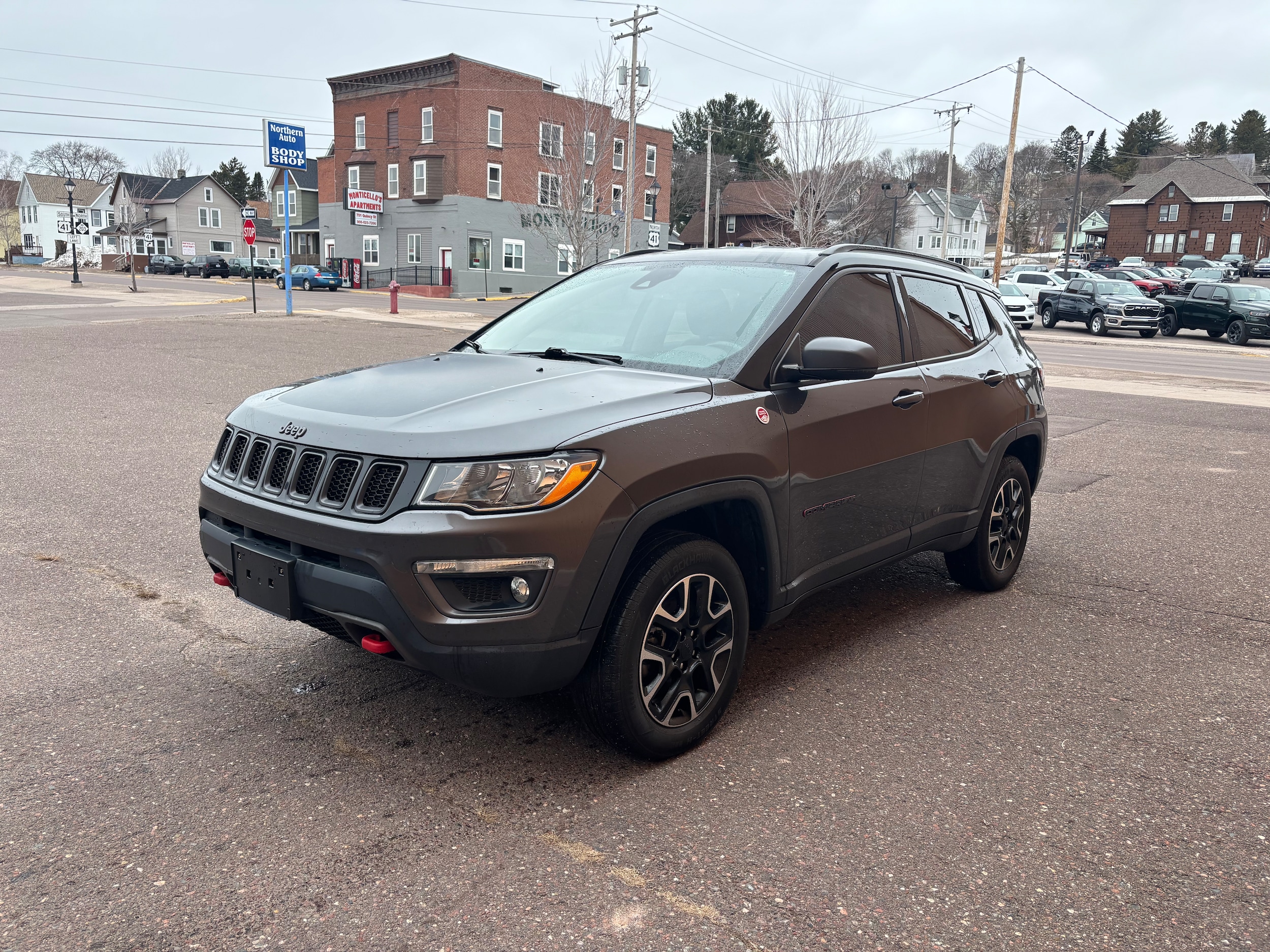 Used 2021 Jeep Compass Trailhawk with VIN 3C4NJDDB2MT529190 for sale in Hancock, MI