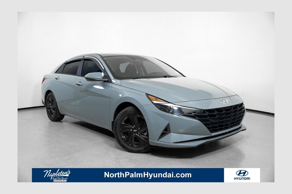 Used 2021 Hyundai Elantra Hybrid Blue Sedan