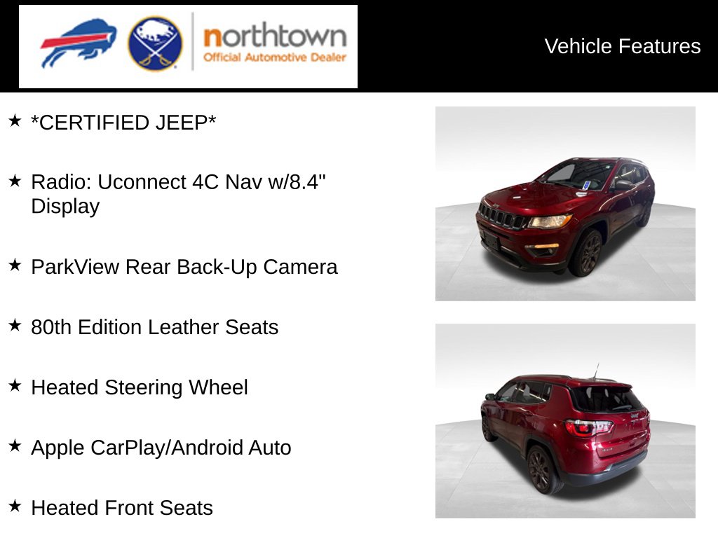 Used 2021 Jeep Compass 80th Special Edition SUV