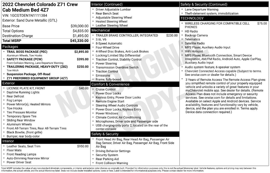 Used 2022 Chevrolet Colorado Z71 Truck Crew Cab