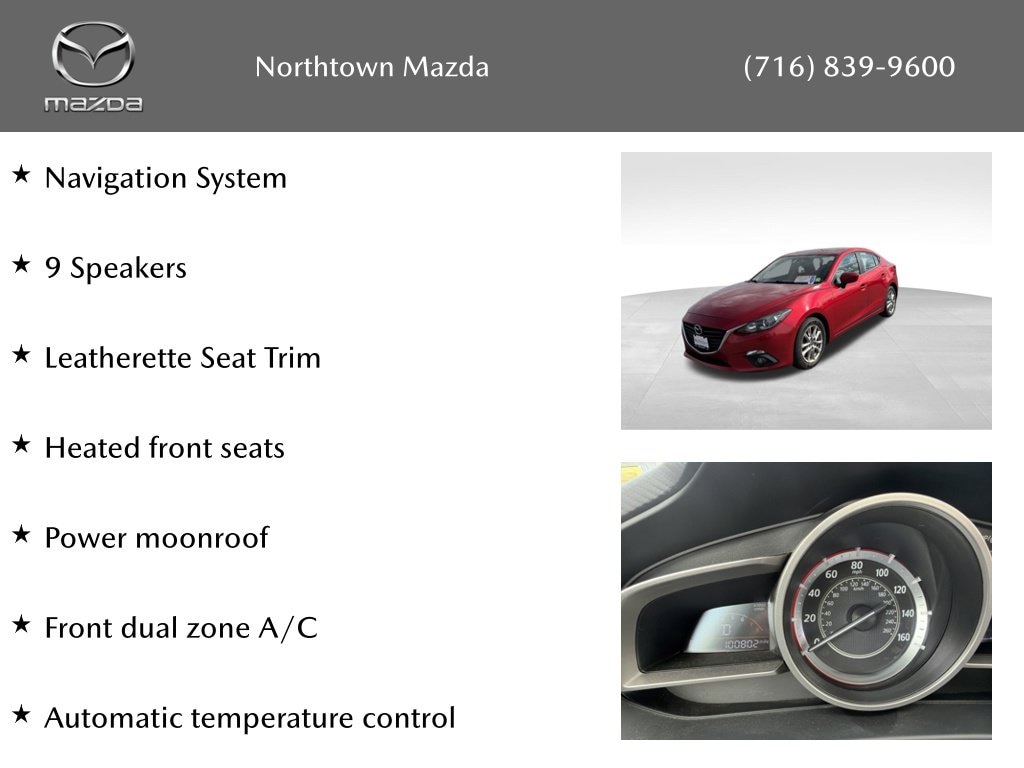 Used 2016 Mazda MAZDA3 i Grand Touring with VIN JM1BM1X7XG1302745 for sale in Amherst, NY