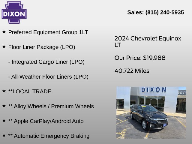 Certified 2024 Chevrolet Equinox LT SUV