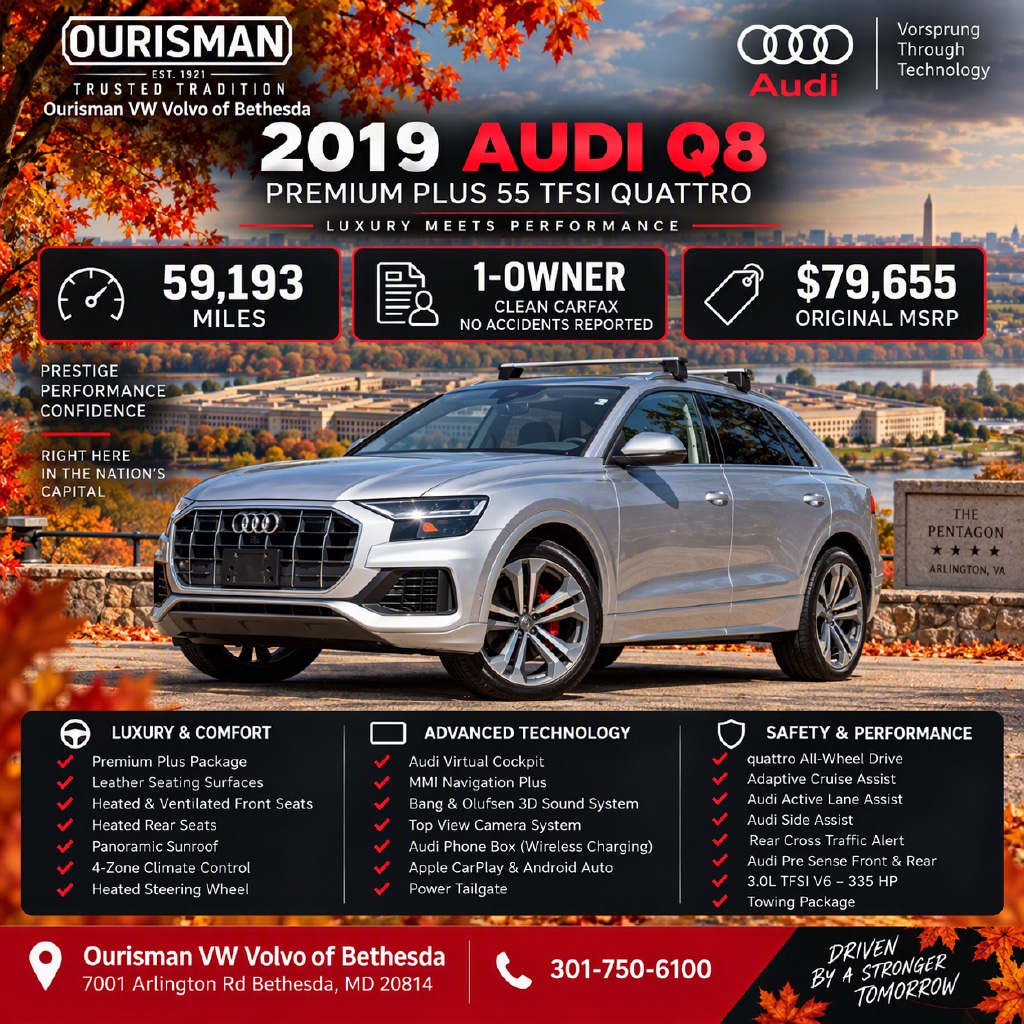 Used 2019 Audi Q8 3.0T Premium Plus SUV