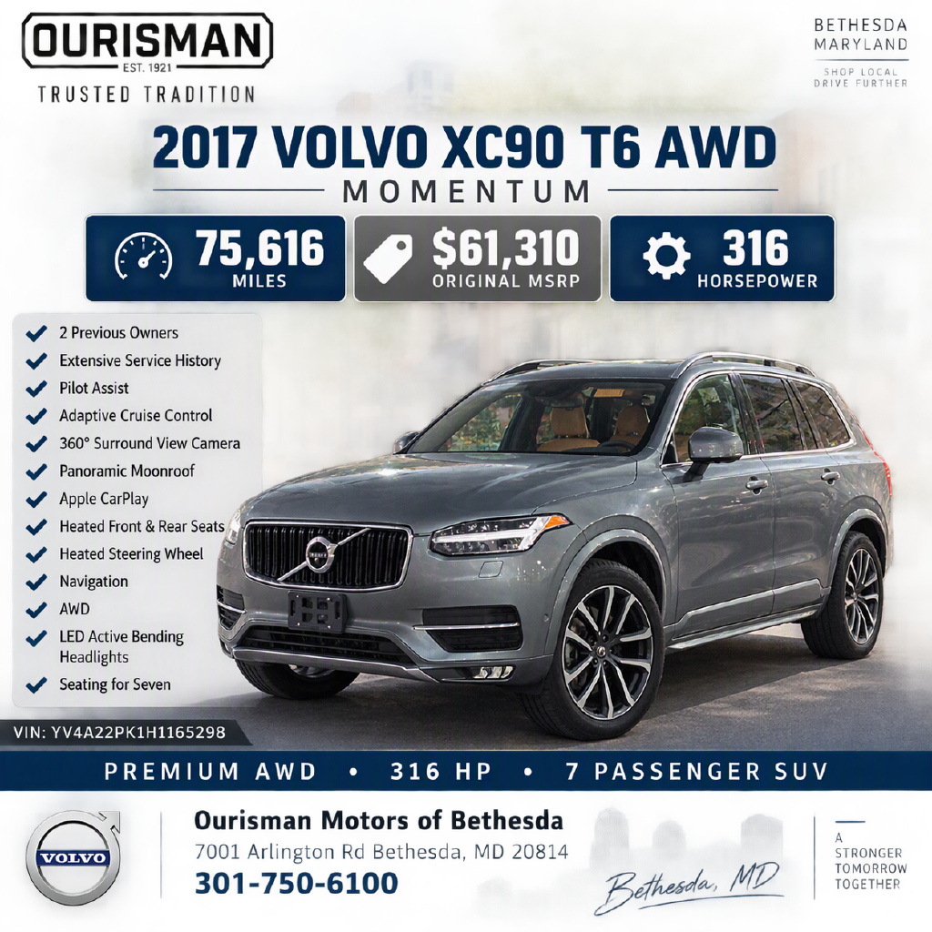 Used 2017 Volvo XC90 T6 Momentum SUV