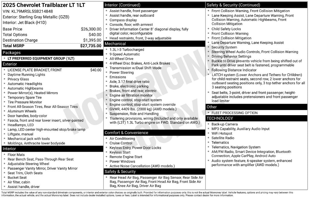 2025 Chevrolet Trailblazer LT