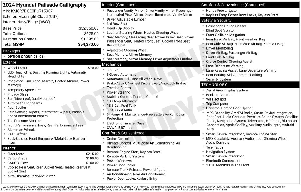 Certified 2024 Hyundai Palisade Calligraphy SUV