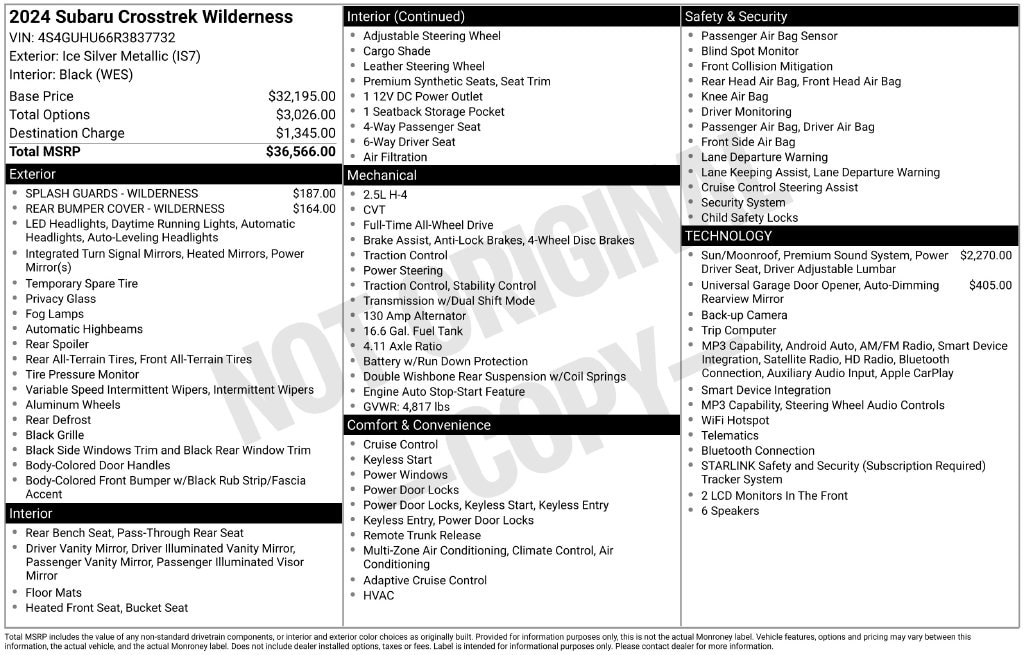 Used 2024 Subaru Crosstrek Wilderness SUV