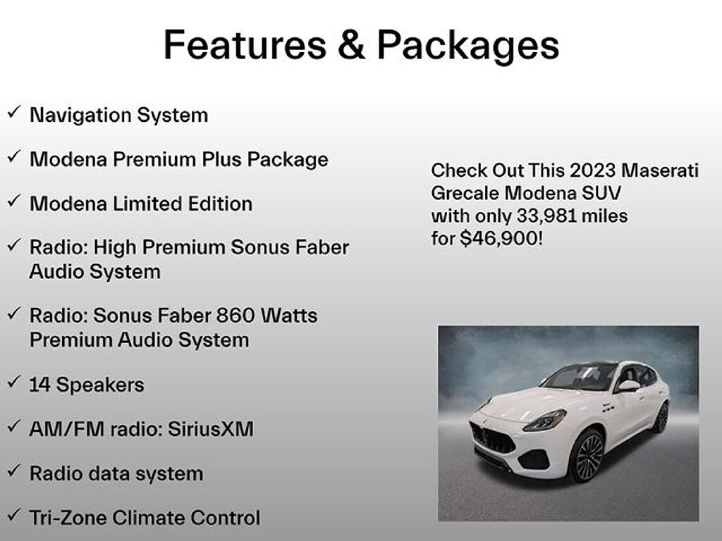 Used 2023 Maserati Grecale Modena SUV