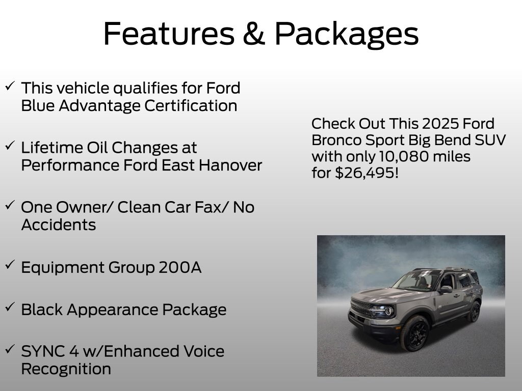 Certified 2025 Ford Bronco Sport Big Bend SUV