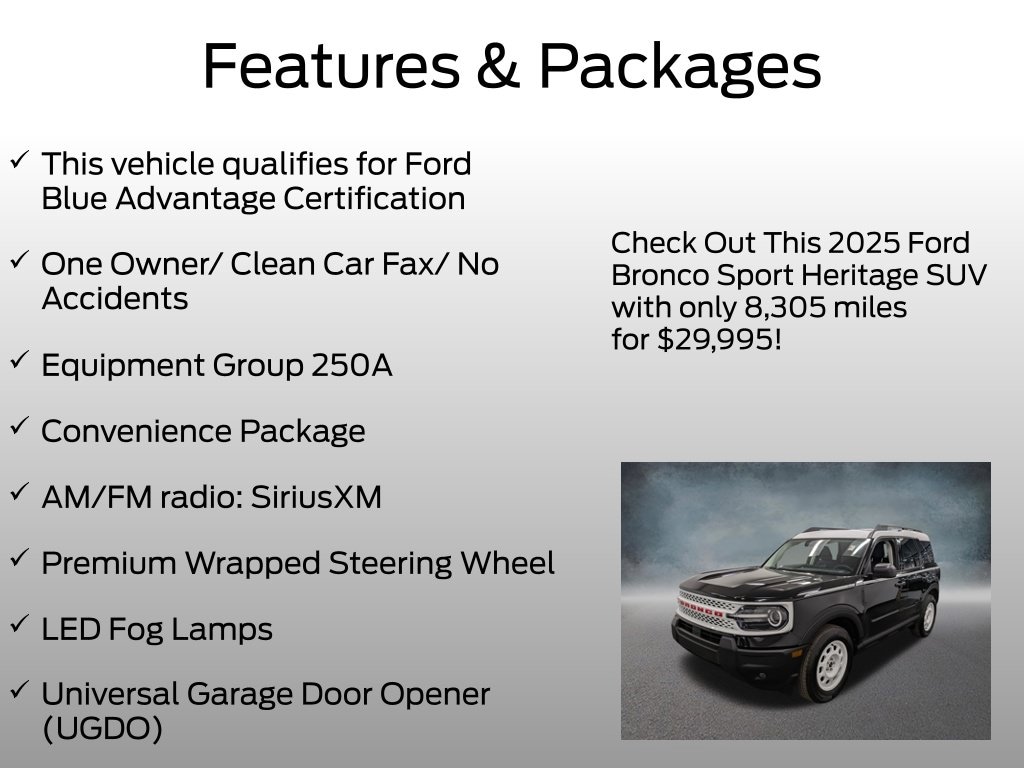 Certified 2025 Ford Bronco Sport Heritage SUV