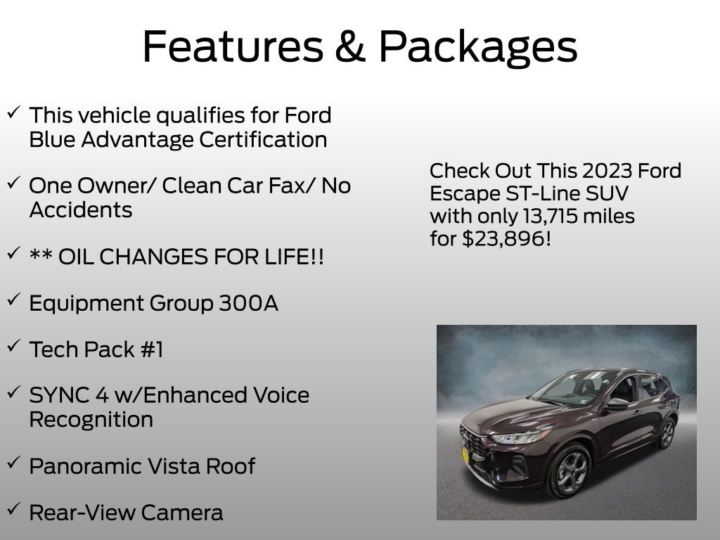 Certified 2023 Ford Escape ST-Line SUV