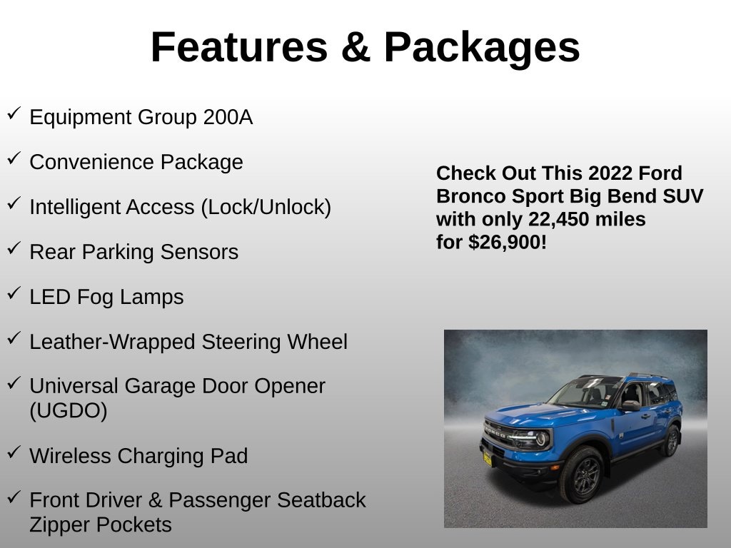 Used 2022 Ford Bronco Sport Big Bend SUV