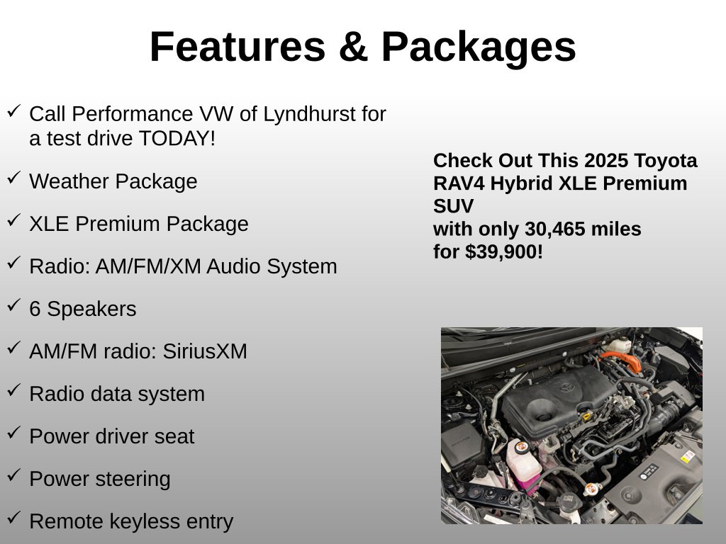 Used 2025 Toyota RAV4 Hybrid XLE Premium SUV